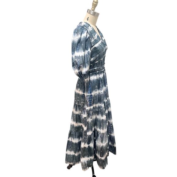 NWOT Sea New York Nadia Tie Dye Midi Dress Size Small 100% Cotton Blue - Picture 4 of 11